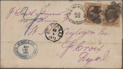 1835/1871, lot of three entires: 1835 "Packet Letter" to London, 1856 ...