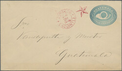 1893/1898, lot of four commercially used envelopes: 5c. blue oblit. ...