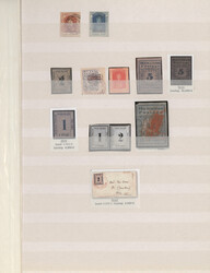 1851/1890, assortment/collection on album page, with genuine stamps ...