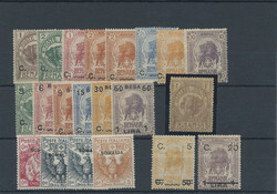 1906-22 Four complete issues (8+2+4+6 values) plus 1907 2c. on 1b. ...