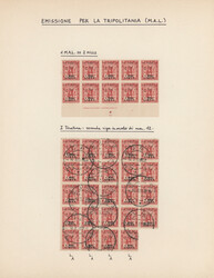 1951. provisional, Cyrenaica surcharged "LIBIA" and new value, study ...