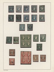 1855/1873, used and mint collection of 90 stamps incl. multiples on ...