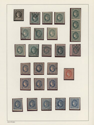 1855/1873, used and mint collection of 90 stamps incl. multiples on ...