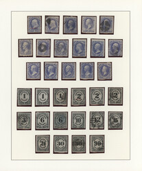 1873/1884, used and unused collection of 83 stamps (incl. some ...