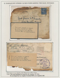 1940/1954, USA, Railway accidents, collection of 57 "crash mail" ...