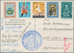 1966-72 Fünf Ansichtskarten von verschiedenen Expeditionen, je nach ...