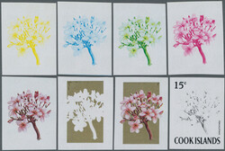 1970, Cook Islands, Flowers ½c.-$2, complete set of 18 values, eight ...