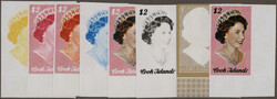 1973/1985, Cook Islands, Royal Family, imperf. progressive proofs of ...