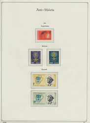 1962, Anti-Malaria, MNH collection on 39 hingeless album pages, ...