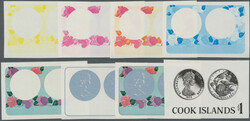 1973/1978, Cook Islands, Coins, imperf. progressive proofs of four ...