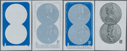 1973/1978, Cook Islands, Coins, imperf. progressive proofs of four ...