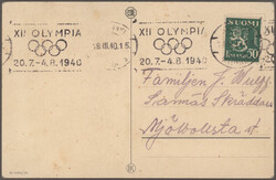 1940, Helsinki Games, planned but not conducted, lot of seven ...