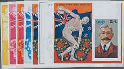 1972, Cook Islands, Olympic Games Munich, 10c.-30c., complete set and ...