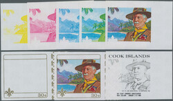 1969, Cook Islands, Boy Scouts ½c.-30c. complete set, eight imperf. ...