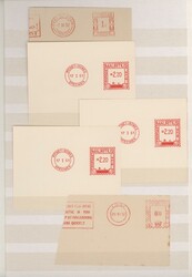 1923/1961, POSTAGE METER PROOFS, collection of apprx. 90 pieces, ...