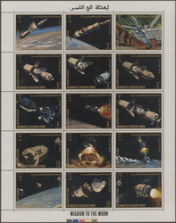 1969, Yemen (Kingdom) APOLLO "Mission to the Moon", perf. issue, 1000 ...