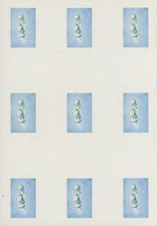 1972, Sharjah, assortment of 42 imperforate progressive proof gutter ...