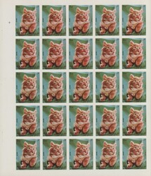 1972, Sharjah, assortment of 59 imperforate progressive proof sheets ...