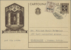 1945/1947, M.E.F. surcharges, three entires showing three different ...