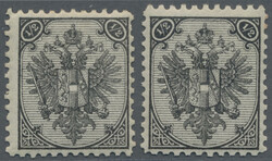 1879/1899, Definitives "Double Eagle", ½kr. black, specialised ...