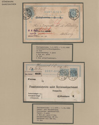 1880/1885 (ca.), group of four postal cards used as parcel despatch ...