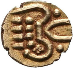 Südindien/Ceylon: Gold-Fanam, 9.-17. Jhd., 037 g, mit ...