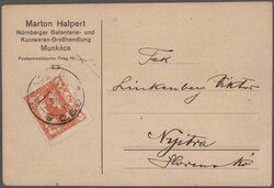 1915/1938, lot of five entires incl. German field post, Munkács ...