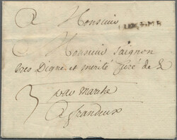 1767/89, LUXEMB, kleine Partie von fünf Briefen bzw. Briefhüllen, ...