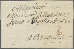 1767/89, LUXEMB, kleine Partie von fünf Briefen bzw. Briefhüllen, ...