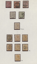 1860/1885 (ca.), a decent collection of 23 used and unused stamps on ...