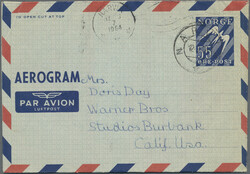 1953/1955, assortment of 73 airlettersheets all addressed to actress ...