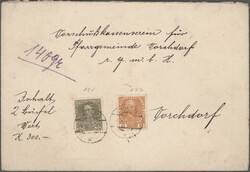 1915/1932, Lot von sieben Belegen, unterschiedliche Bedarfserhaltung, ...