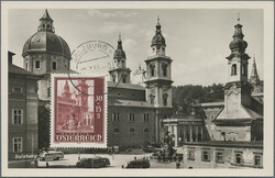 1947/1959, Lot von sechs frühen Maximumkarten, MiNr. 758, 842, 844, ...