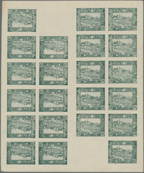1918, LUBOML: Nicht ausgegebene Stadtansichten zu 5, 10 und 20 H je ...