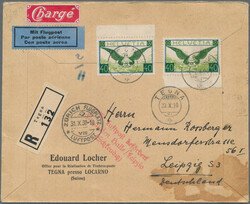 1924-1956 FLUG- und LUFTPOST: 22 interessante Briefe und Karten per ...