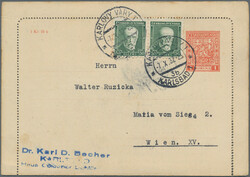 1919/1945, group of six uprated stationeries incl. registered and ...