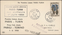 1950/1963, sauberer Posten von ca. 380 Belegen mit ...