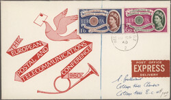 1950/1963, sauberer Posten von ca. 380 Belegen mit ...