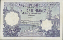 50 Francs 10.10.1913, Pick 79, tears, but paper still intact, F-VF