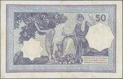 50 Francs 10.10.1913, Pick 79, tears, but paper still intact, F-VF