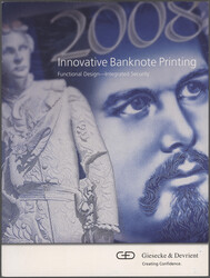 Test Note in big folder of Giesecke and Devrient 2008 with Portrait ...