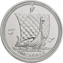 Elisabeth II. 1952-2022: One Noble 1987, 1 oz Platin, KM# 154, ...