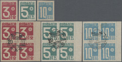 1945, 3 S./10 S. unused no gum as issued, also in block-4 with ...