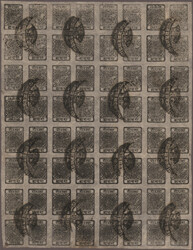 1899/1903, Complete sheet of 64 ½a. black from setting 10 ...