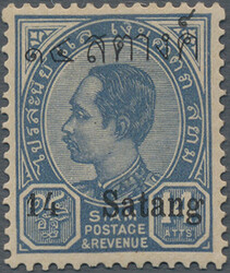 1909 Provisional 14s. on 14a. showing ovpt. variety "short tail", ...