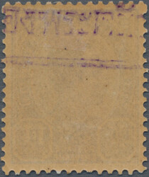 1909 Provisional 14s. on 14a. showing ovpt. variety "short tail", ...