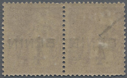 1892, "BENIN" handstamps, 4c. purple-brown, type IV, horizontal pair, ...