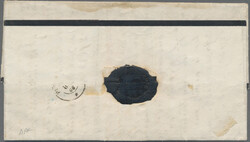 1864, Puerto Rico, 1r. blue on salmon, diagonally bisected, in ...