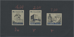 1967, Sharjah, Olympic Games Mexico '68, three imperforate ...