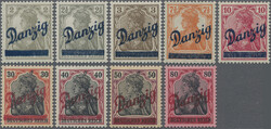 1920, Kleiner Innendienst, komplette Serie postfrisch, 2 Pfg. winzig ...